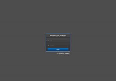 Control Panel Login Control Panel Login