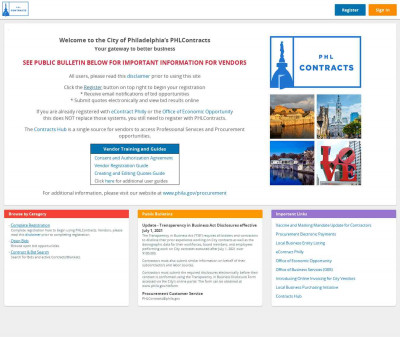City of Philadelphia Procurement Department - Bid Holder List City of Philadelphia Procurement Department - Bid Holder List