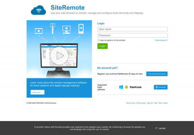 SiteRemote Login - Kiosk Remote Monitoring and ... SiteRemote Login - Kiosk Remote Monitoring and ...