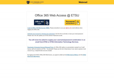 ETSU Webmail ETSU Webmail