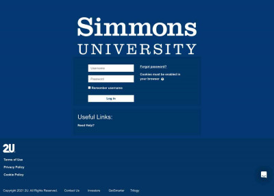 Forgotten password - Simmons University: Log in - 2U