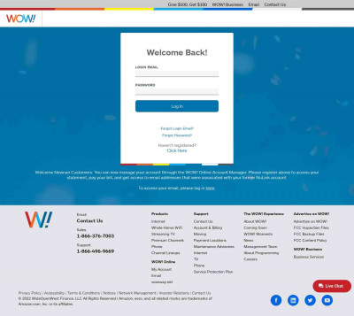 WOW! Online Account Manager - Home Page WOW! Online Account Manager - Home Page