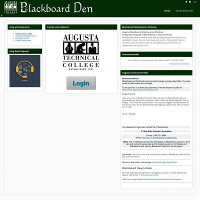 Augusta Technical College - Blackboard Augusta Technical College - Blackboard