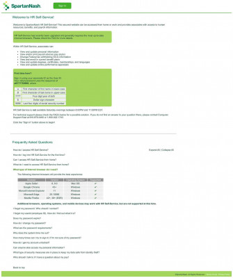 SpartanNash HR Self-Service:Home SpartanNash HR Self-Service:Home