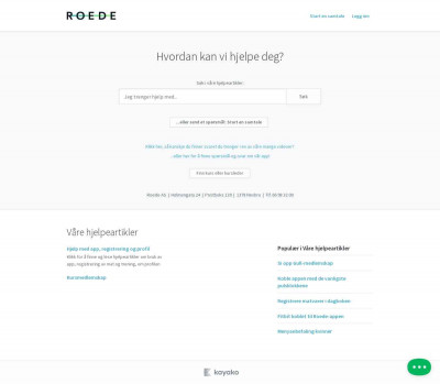 Hjelp med app, registrering og profil - Roede Hjelp med app, registrering og profil - Roede