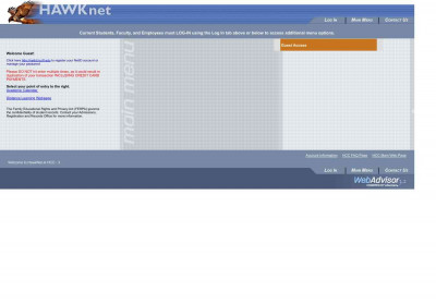 WebAdvisor Main Menu WebAdvisor Main Menu