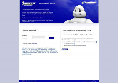 Welcome to Michelin B2B Portal Welcome to Michelin B2B Portal