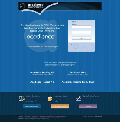 Acadience Data Management Acadience Data Management