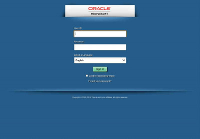 Oracle PeopleSoft Sign-in Oracle PeopleSoft Sign-in