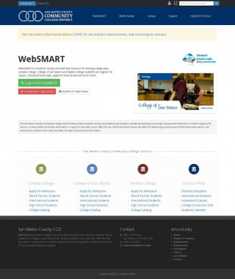 WebSMART - San Mateo County Community College District WebSMART - San Mateo County Community College District