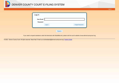 Denver County Court eFiling: Log in Denver County Court eFiling: Log in