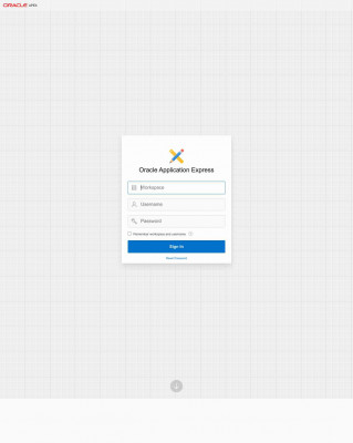 Application Express - Sign In - Oracle Application Express - Sign In - Oracle