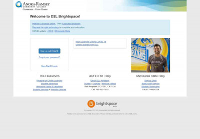 D2L Brightspace Login for Anoka-Ramsey Community College D2L Brightspace Login for Anoka-Ramsey Community College