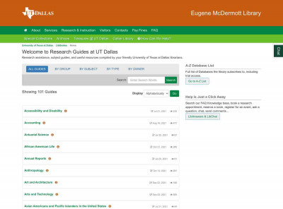 A-Z Databases - LibGuides - The University of Texas at Dallas A-Z Databases - LibGuides - The University of Texas at Dallas