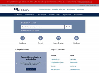 UCSF Library: Home UCSF Library: Home