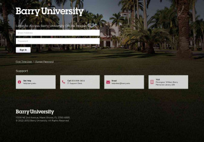 Barry University Login Barry University Login