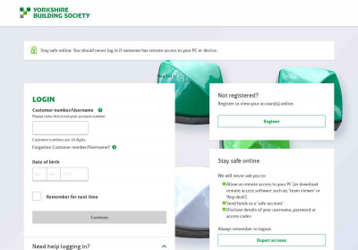 Yorkshire Building Society - User Login Yorkshire Building Society - User Login