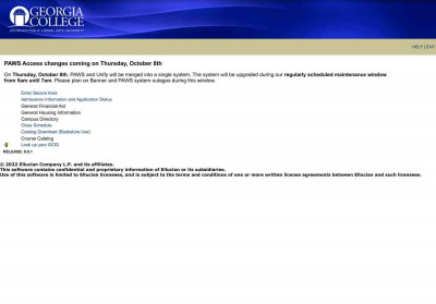 GCSU Paws Information System GCSU Paws Information System