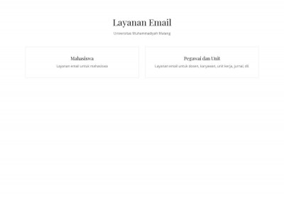 Layanan Email | Universitas Muhammadiyah Malang Layanan Email | Universitas Muhammadiyah Malang