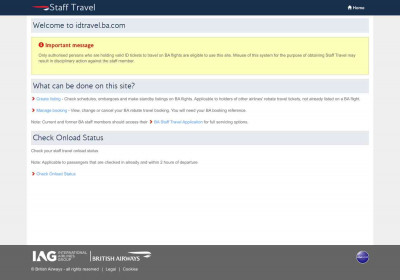 Staff Travel: Welcome to idtravel.ba.com Staff Travel: Welcome to idtravel.ba.com