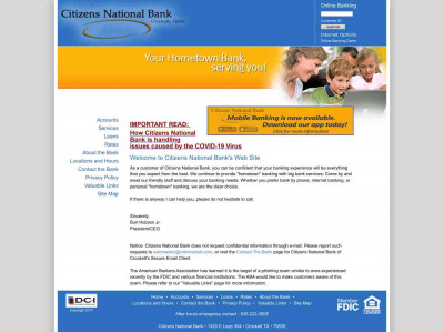 Citizens National Bank - Crockett Texas - 75835 Citizens National Bank - Crockett Texas - 75835