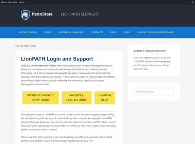 LionPATH Support – LionPATH Support –