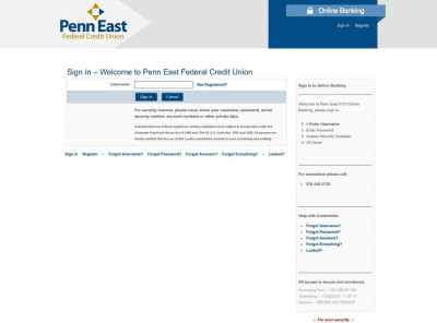 Penn East FCU Online Banking Penn East FCU Online Banking
