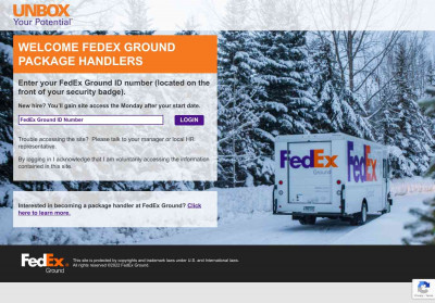 FedEx Ground Package Handler: Login FedEx Ground Package Handler: Login