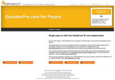 Optum360 EncoderProForPayers.com - Login Optum360 EncoderProForPayers.com - Login