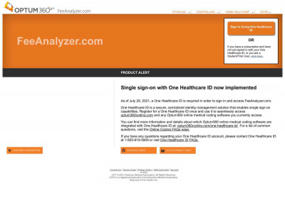 Optum360 FeeAnalyzer.com -Login Optum360 FeeAnalyzer.com -Login