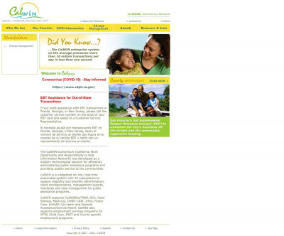 CalWIN - California Work Opportunity and Responsibility to ... CalWIN - California Work Opportunity and Responsibility to ...