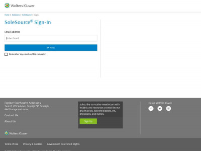 SoleSource Login | Wolters Kluwer - Sentri7 SoleSource Login | Wolters Kluwer - Sentri7