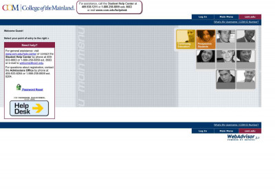 WebAdvisor Main Menu WebAdvisor Main Menu