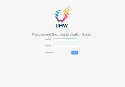 UMW logo - Procurement Sourcing Evaluation System UMW logo - Procurement Sourcing Evaluation System