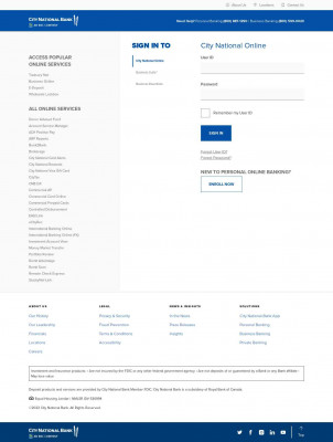 City National Online - Login Page City National Online - Login Page