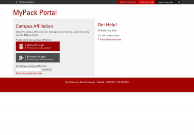 MyPack Portal: North Carolina State University MyPack Portal: North Carolina State University