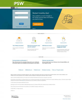 Welcome to Fidelity Plan Sponsor WebStation® Welcome to Fidelity Plan Sponsor WebStation®