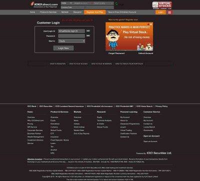 Account Registration - ICICI Virtual Trading Account Registration - ICICI Virtual Trading