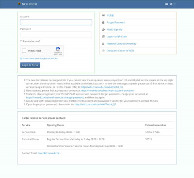 NCU Portal - National Central University NCU Portal - National Central University