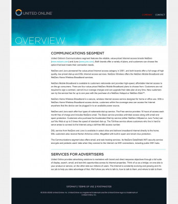 United Online - Company Overview United Online - Company Overview