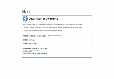 Access to the Commerce SharePoint Extranet Sites Access to the Commerce SharePoint Extranet Sites