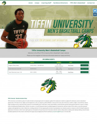 Tiffin Men's Basketball Camps | at Tiffin University | Tiffin, Ohio Tiffin Men's Basketball Camps | at Tiffin University | Tiffin, Ohio