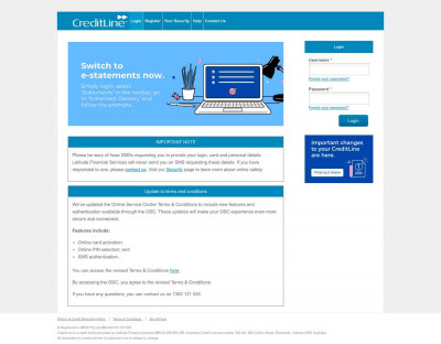 CreditLine Online Service Centre CreditLine Online Service Centre