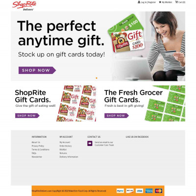 Login or Register - ShopRite Delivers Login or Register - ShopRite Delivers