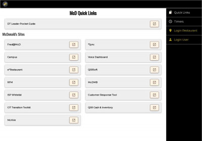 McD Quick Links McD Quick Links