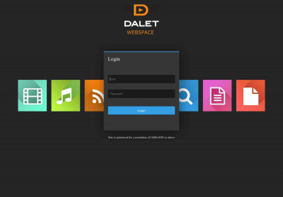 Webspace Login page Webspace Login page