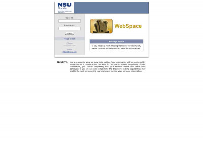 Webspace Login Page Webspace Login Page