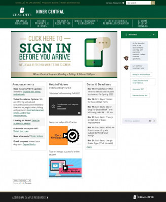 Welcome to Niner Central | Niner Central | UNC Charlotte Welcome to Niner Central | Niner Central | UNC Charlotte