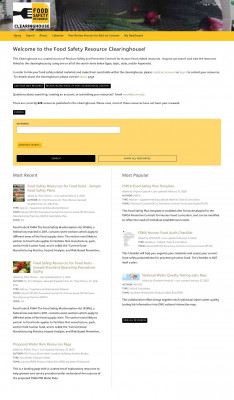 Food Safety Resource Clearinghouse Food Safety Resource Clearinghouse