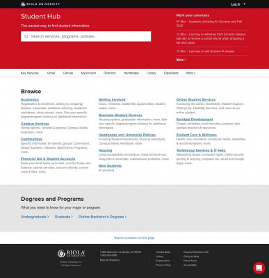 Service Links - Student Hub, Biola University Service Links - Student Hub, Biola University